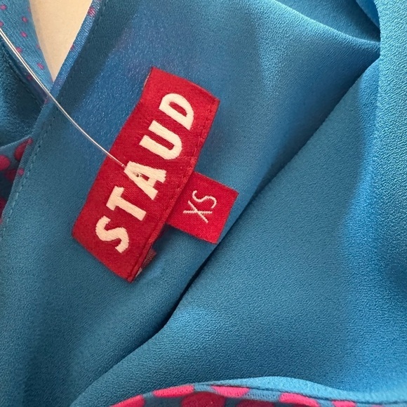 Staud-Blue and Pink Shelby Long-sleeve Printed Maxi Dress - Picture 6 of 6